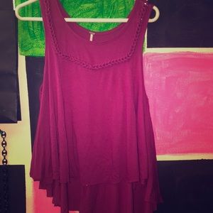 Free People Braided Jersey Top Size Small